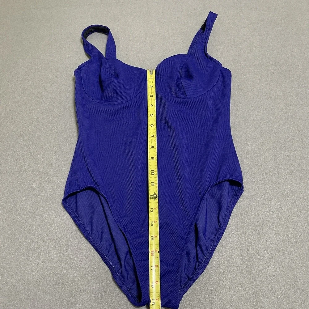 Miraclesuit Womens Royal Blue One Piece Bathing Suit Underwire Cups Swimsuit L* - Picture 3 of 13
